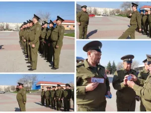 Строевой смотр казачьей дружины Усть–Донецкого юрта