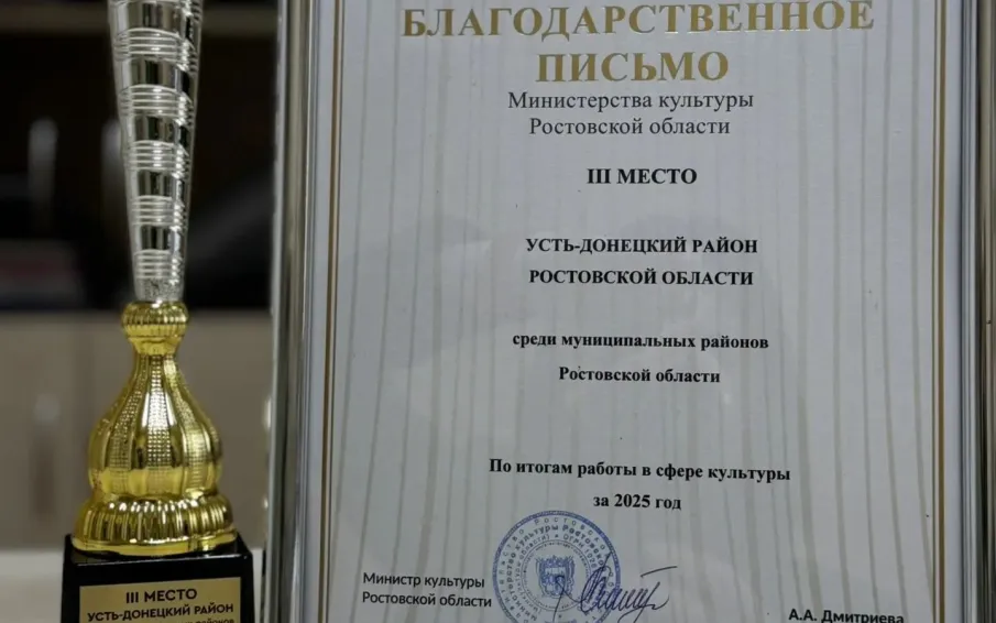 Усть-Донецкий район занял третье место по итогам работы отрасли культуры в 2025 году